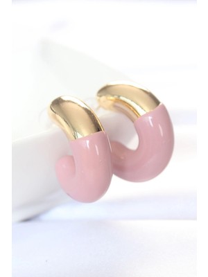 Sylar Ccb Gül Kurusu Gold Çift Renk Küpe