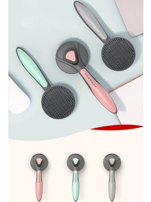 Masa Dostu Otomatik Tuşlu Kendini Temizleyen Kedi Köpek Tarağı