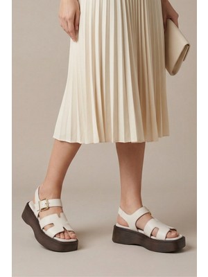 Mammamia Kadın Deri Sandalet 26YS-2915