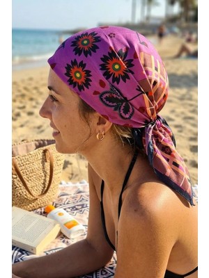 Ritagarcia Çok Amaçlı Desenli Bandana - Saç, Boyun, Çanta ve Bilek Aksesuarı Fular