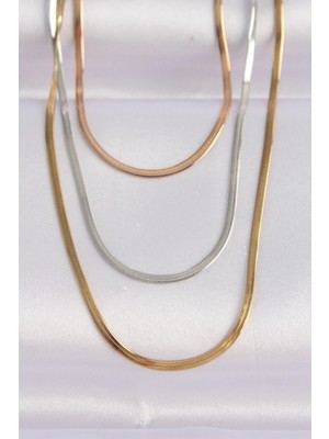 Sylar 316L Çelik 3 Renkli Italyan Zincir Çoklu Kolye