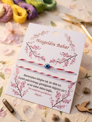 Meneva Aksesuar Nazar Boncuklu Marteniçka 2’li Bahar Bilekliği Seti