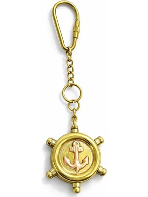 MiraLive Pirinç Dümen Anahtarlık - Model 1