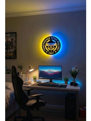 LED Level Taraftar Ledli Taraftar Tablo Bordo Mavi Anahtarlı Adabtörlü