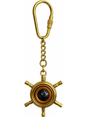 MiraLive Klasik Pirinç Dümen Tasarım Anahtarlık