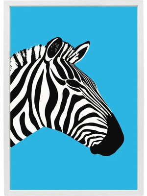 Pop Zebra Kahverengi Çerçeveli Tablo