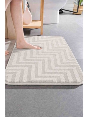 new colourse Kaymaz Taban Tekli 40X60 Paspas Banyo Kapı Önü
