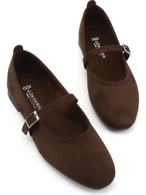 Gönderi(r) Kadın Kahve Süet  Mary Jane Babet