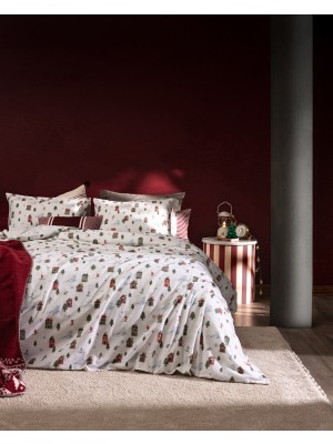 Madame Coco Langley King Size %100 Pamuk Flanel Çarşaflı Nevresim Takımı - Renkli