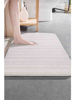 new colourse Kaymaz Taban Tekli 40X60 Paspas Banyo Kapı Önü