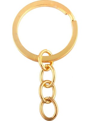 Orhan Çanta 1000 Adet Zincirli Tel Anahtarlık Halkası Altın Renk