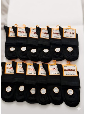 Dündar Unisex Modal Orta Konç Patik; Dikişsiz/soft Yıkama/kokulu; Asorti 12'li Kutu ve Siyah 12'li Kutu (36-40)