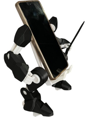 3D Tasarım Robot Telefon Standı Organizer