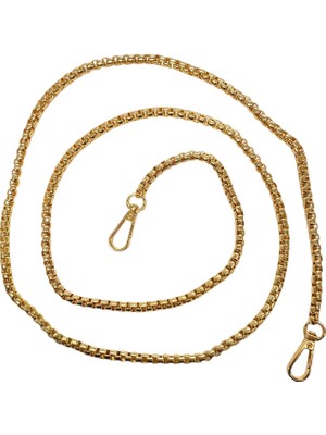 Orhan Çanta 10 Adet Gold Kare Model Çanta Zinciri - 100 cm Lüks Omuz Askısı - Kararmaya Dayanıklı Toptan Paket