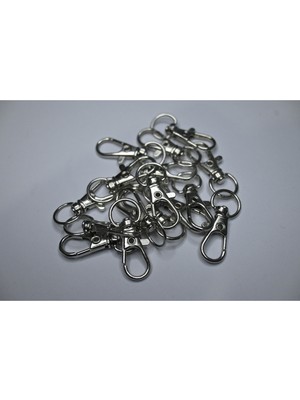 Orhan Çanta 10 Adet 0.8 cm Balık Kanca Gümüş Rengi - Metal Çanta ve Cüzdan Askı Klipsi
