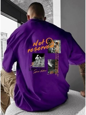 Amor Man Büyük Beden Özel Tasarım Unıverse Nasa Sırt Baskılı %100 Pamuk Oversize Battal Erkek T-Shirt