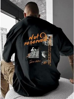 Amor Man Büyük Beden Özel Tasarım Unıverse Nasa Sırt Baskılı %100 Pamuk Oversize Battal Erkek T-Shirt