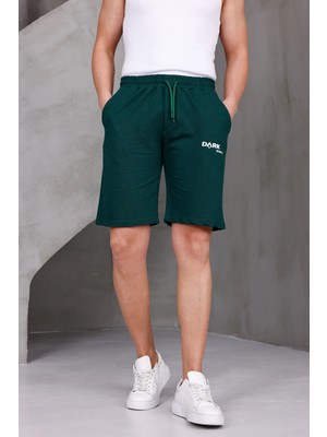 Dark Moda Erkek Baskılı Oversize Iki Iplik Kompakt Şort