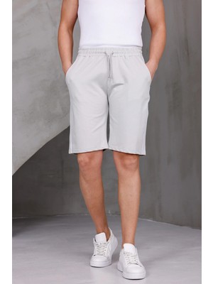 Dark Moda Erkek Şeritli Oversize Iki Iplik Kompakt Şort