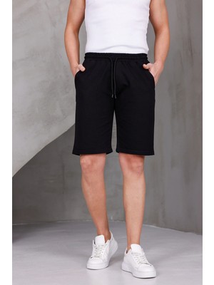 Dark Moda Erkek Sade Oversize Iki Iplik Kompakt Şort