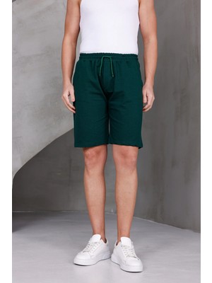 Dark Moda Erkek Sade Oversize Iki Iplik Kompakt Şort