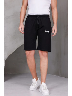 Dark Moda Erkek Baskılı Oversize Iki Iplik Kompakt Şort