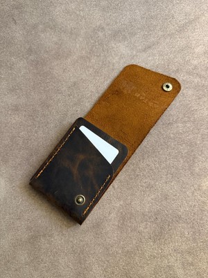 El Yapımı Hakiki Deri Cüzdan - Slim Fold K2