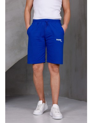 Dark Moda Erkek Baskılı Oversize Iki Iplik Kompakt Şort