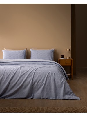 Madame Coco Onille Çift Kişilik Pamuklu Çarşaflı Baskılı Nevresim Takımı - Mavi