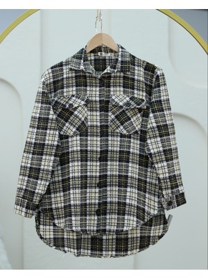 Modamorfo Kapaklı Cepli Tüvit Gömlek -Sarı