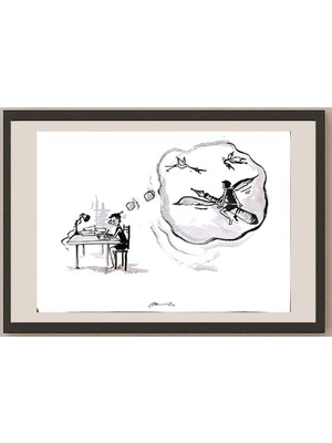 Karikatural Amit Kumar 29X21CM Orijinal Karikatür BOD03671