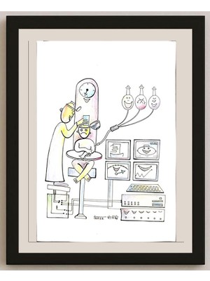 Karikatural Tarek Seliem Mikhail 29X21CM Orijinal Karikatür BOD03364