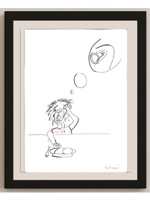 Karikatural Michael Tetievski 29X21CM Orijinal Karikatür BOD03496