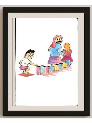 Karikatural Heru Kurnianto 29X21CM Orijinal Karikatür BOD03789