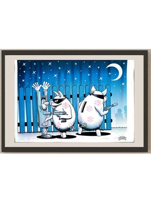 Karikatural Ruslau Dolzenets 29X21CM Orijinal Karikatür BOD03810