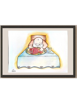 Karikatural Mahshid Hashemi 29X21CM Orijinal Karikatür BOD03973