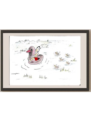 Karikatural Wang Xuan 29X21CM Orijinal Karikatür BOD03707