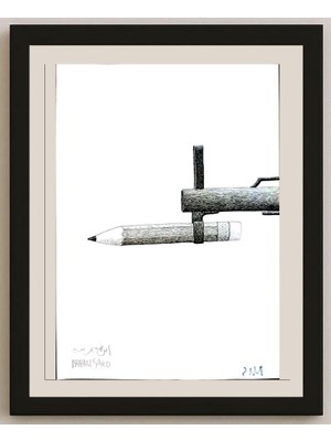 Karikatural Ibrahim Sayed 29X21CM Orijinal Karikatür BOD04245