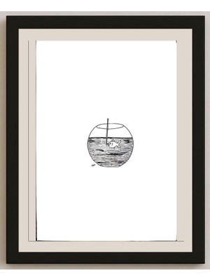 Karikatural Mona Eskandary 29X21CM Orijinal Karikatür BOD03930