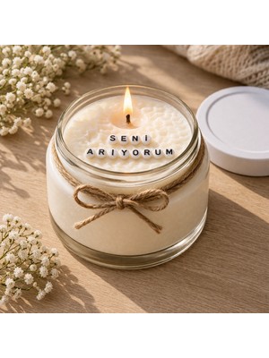 Verda Desing Seni Arıyorum Notlu Kokulu Kavanoz Mum - Özel Notlu Hediyelik Cam Mum