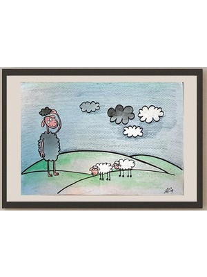 Karikatural Marzeyah Rezaie 29X21 Orijinal Karikatür BOD03948