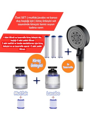 Truva Lavabo Banyo ve Mutfağınız Için Özel Kireç Önleyici Filtreli Set Yedek Filtreleri Dahil