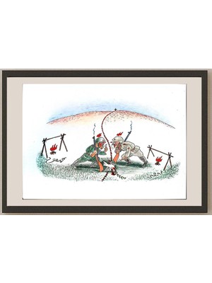 Karikatural Feng Hui Cang 25X18CM Orijinal Karikatür BOD04076