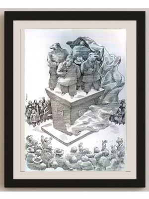 Karikatural Boris Khenkin 29X21CM Orijinal Karikatür BOD04175
