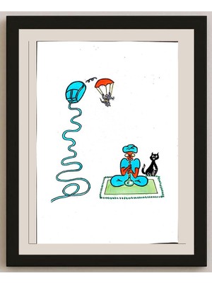 Karikatural Feng Huo 29X21CM Orijinal Karikatür BOD03263