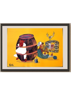 Karikatural Dilyan Dochev 29X21CM Orijinal Karikatür BOD03270
