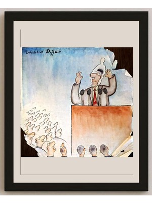 Karikatural Xuli Art 31X27CM Orijinal Karikatür BOD04073