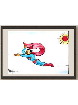 Karikatural Vendra Gopalaksrishna 29X21CM Orijinal Karikatür BOD03724