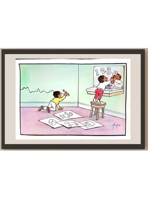 Karikatural Azuka Nwokocha 29X21CM Orijinal Karikatür BOD03762