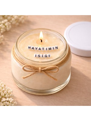 Verda Desing Hayatımın Işığı Notlu Kokulu Kavanoz Mum - Özel Notlu Hediyelik Cam Mum